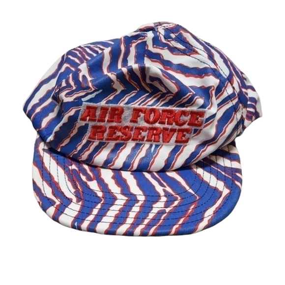 Air Force Reserve Tiger Striped  Zubaz Snapback Blue - Picture 1 of 11